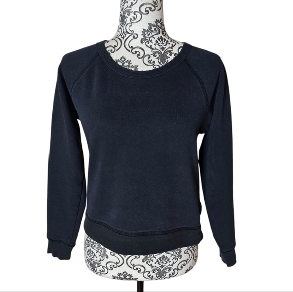 Everlane French Terry crew neck sweatshirt navy blue size XS - Picture 1 of 12